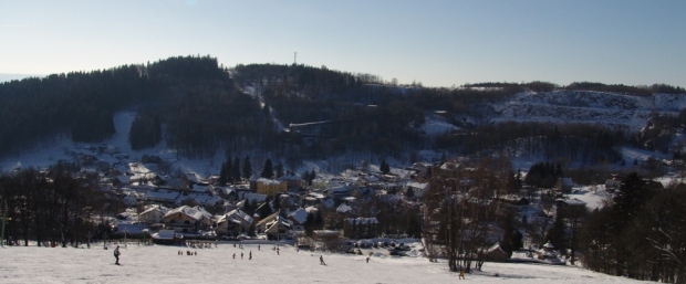 Cerny Dul panorama in winter, Krkonose, Czech Republic
